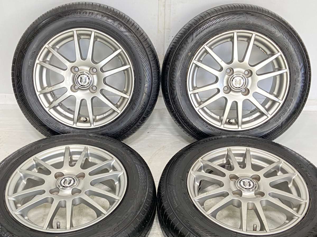 165/70R14 グッドイヤー エフィシエント グリップ ECO EG02 　 NY 14x5.5 42 100-4穴 中古タイヤ サマータイヤ ホイールセット 4本セット