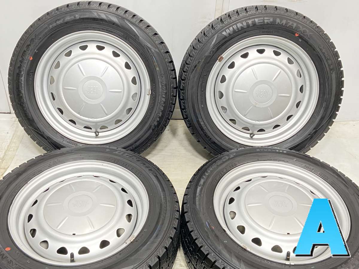 185/65R15 ダンロップ ウィンターマックス WM02 　 JECT 15x6.0 100/114.3-4穴 中古タイヤ スタッドレスタイヤ ホイールセット 4本セット