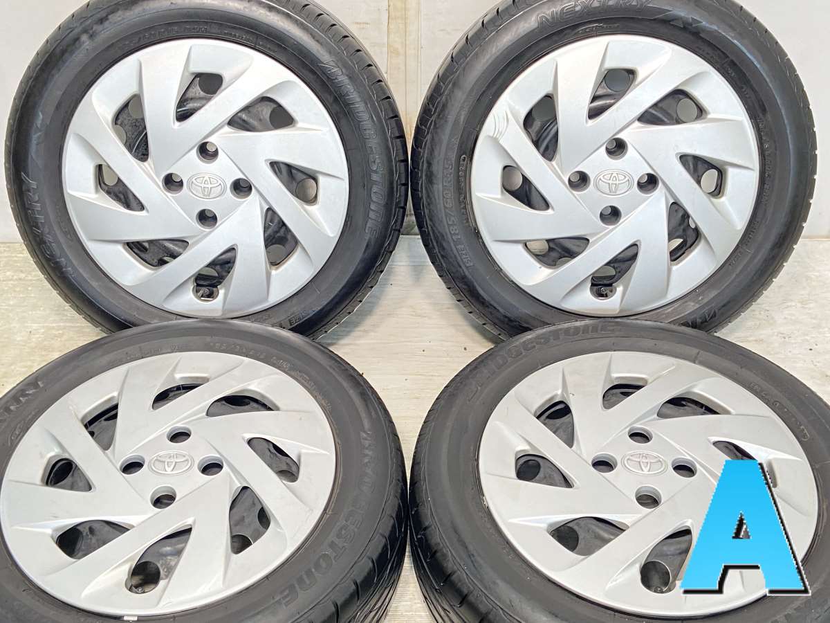 185/60R15 ブリヂストン ネクストリー トヨタ純正 15x5.5 100-4穴 中古タイヤ サマータイヤ ホイールセット 4本セット