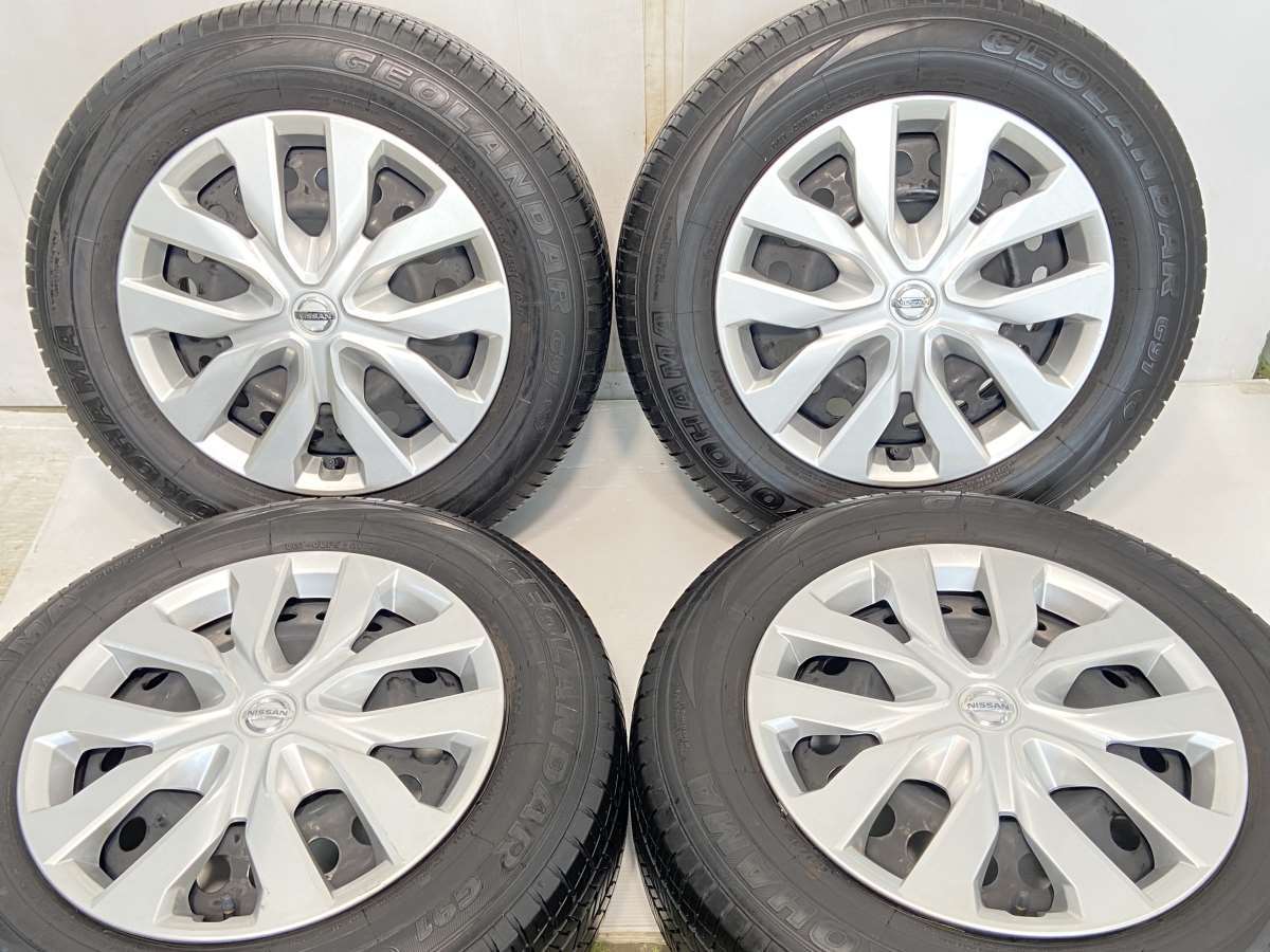 225/65R17 ヨコハマ ジオランダー G91 日産純正 17x7.0 114.3-5穴 中古タイヤ サマータイヤ ホイールセット 4本セット