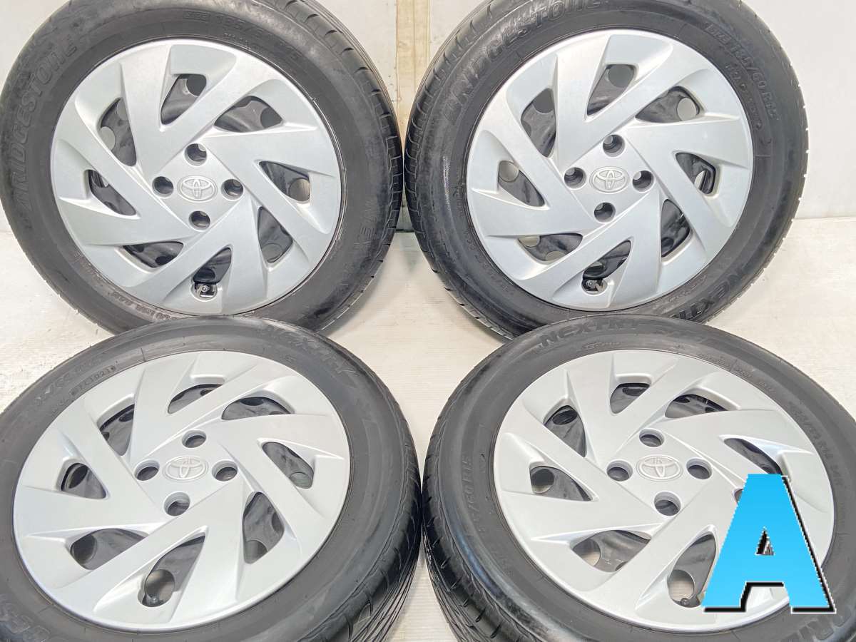 185/60R15 ブリヂストン ネクストリー トヨタ純正 15x5.5 100-4穴 中古タイヤ サマータイヤ ホイールセット 4本セット