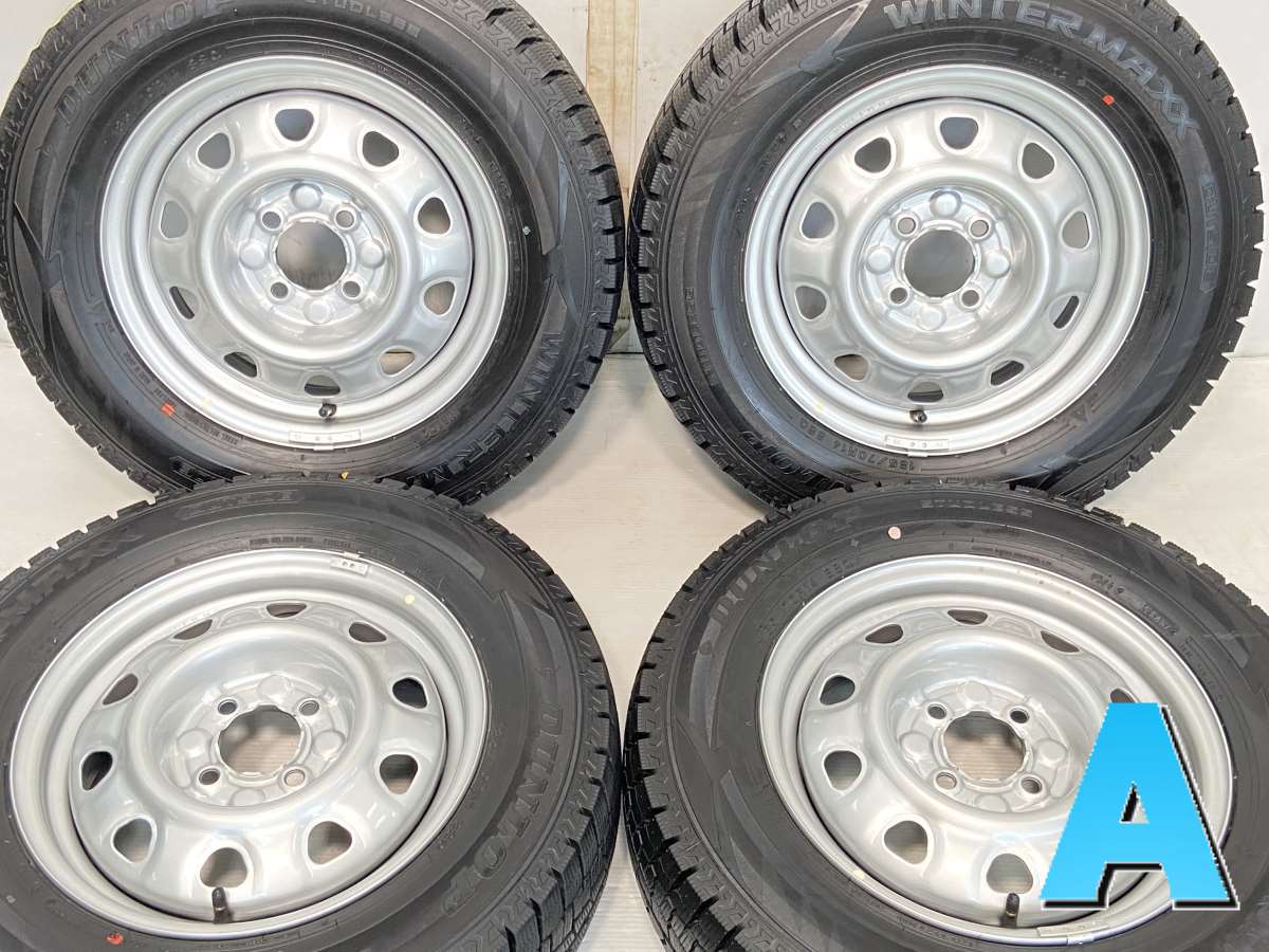 185/70R14 ダンロップ ウィンターマックス WM02 　 14x5.0 100-4穴 中古タイヤ スタッドレスタイヤ ホイールセット 4本セット