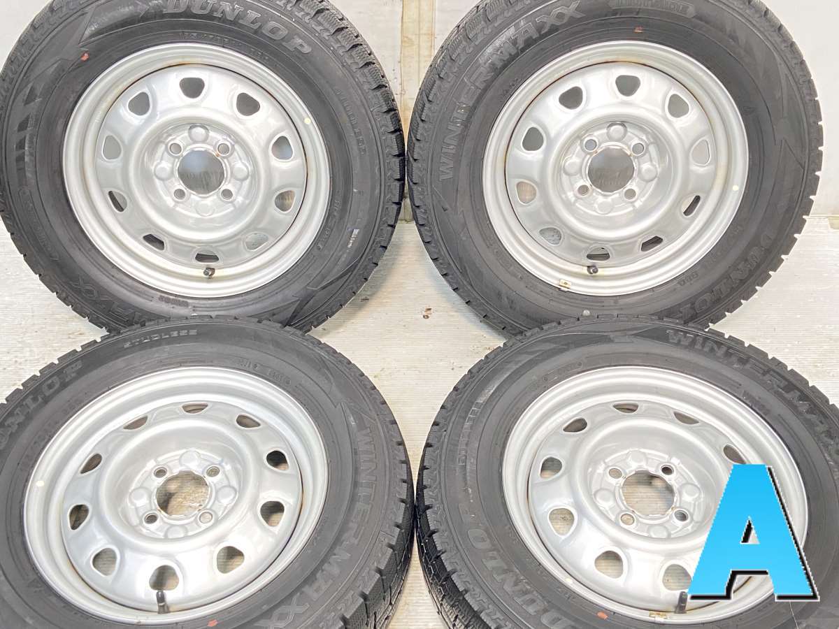 185/70R14 ダンロップ ウィンターマックス WM02 　 14x5.0 100-4穴 中古タイヤ スタッドレスタイヤ ホイールセット 4本セット