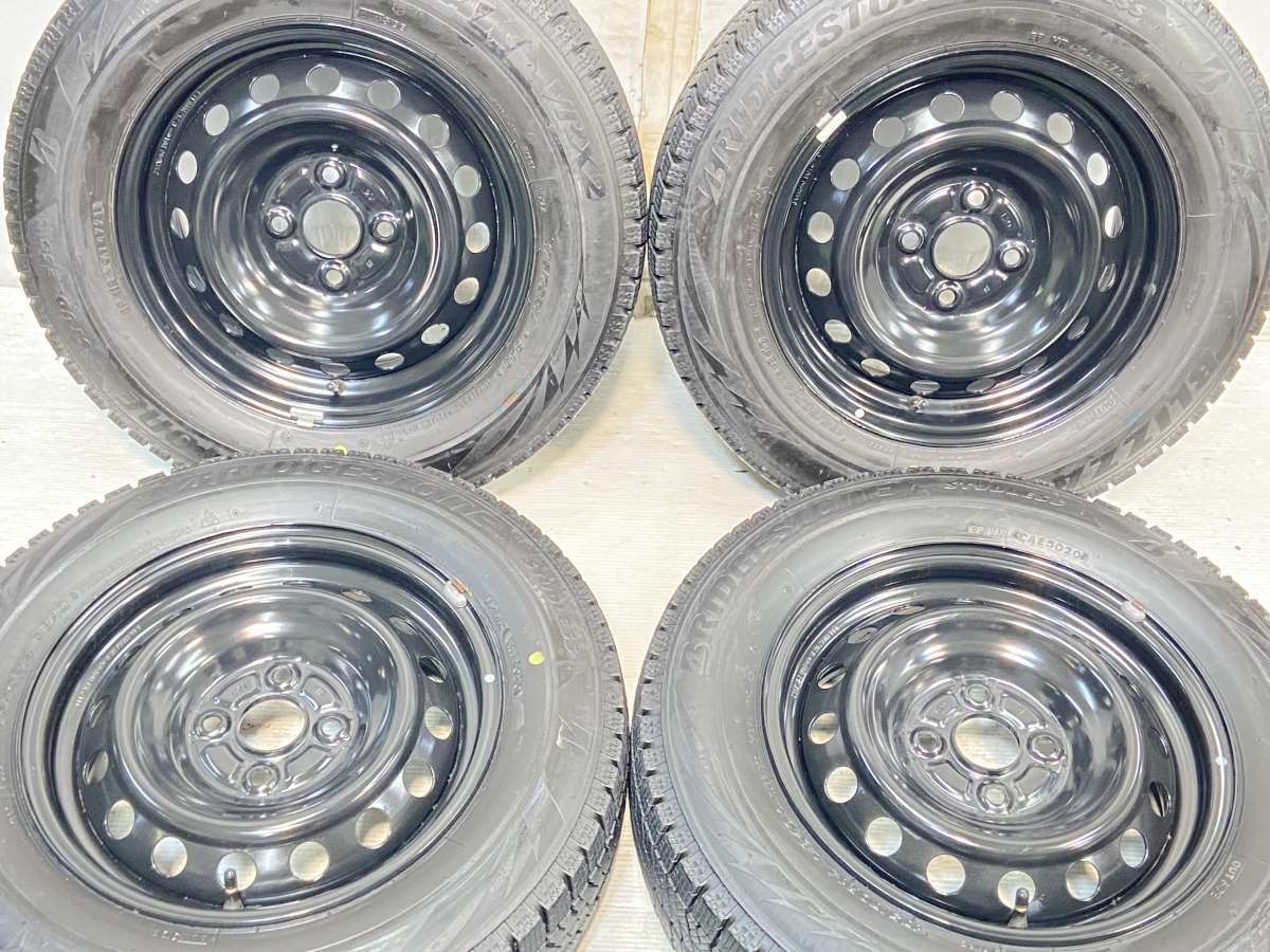 175/70R14 ブリヂストン ブリザック VRX2 トヨタ純正 14x5.5 100-4穴 中古タイヤ スタッドレスタイヤ ホイールセット 4本セット