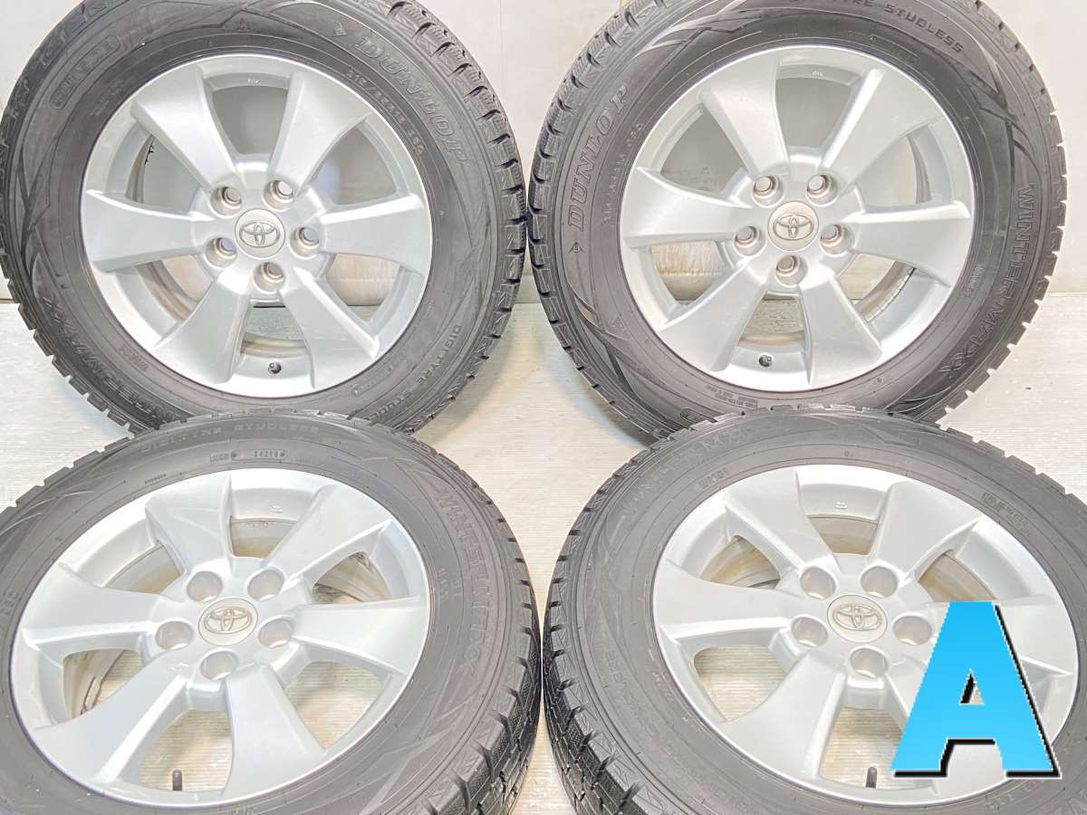 215/65R16 ダンロップ ウィンターマックス WM01 トヨタ純正 16x6.5 33 114.3-5穴 中古タイヤ スタッドレスタイヤ ホイールセット 4本セット