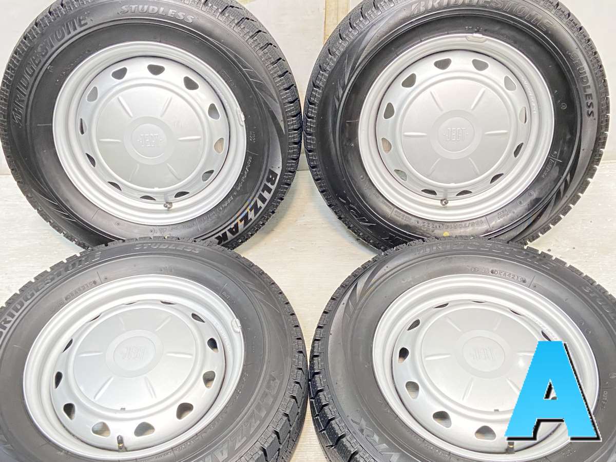 185/70R14 ブリヂストン ブリザック VRX 　 JECT VK 14x5.0 100/114.3-4穴 中古タイヤ スタッドレスタイヤ ホイールセット 4本セット