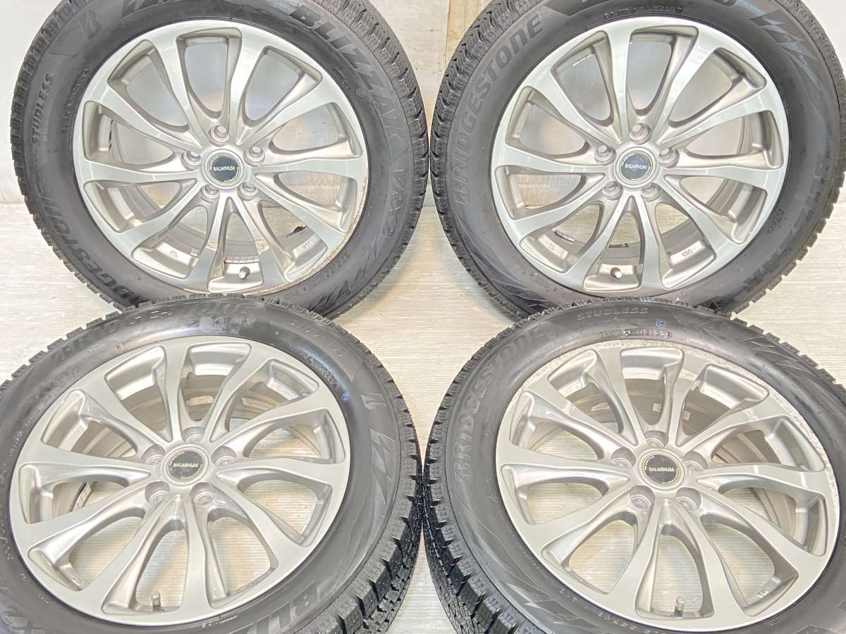 205/55R16 ブリヂストン ブリザック VRX2 　 BALMINUM 16x6.5 48 100-5穴 中古タイヤ スタッドレスタイヤ ホイールセット 4本セット