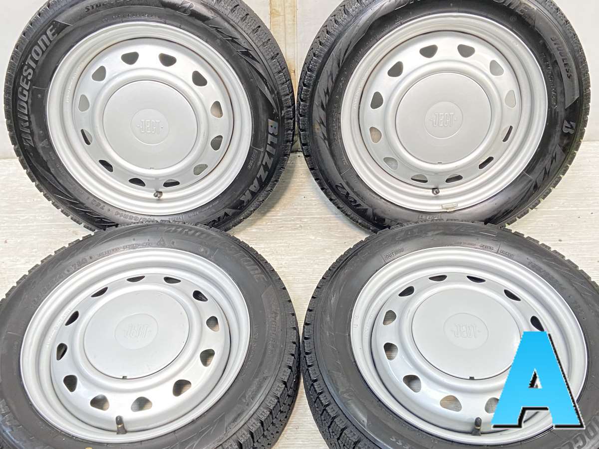 155/65R14 ブリヂストン ブリザック VRX2 　 JECT NM 14x4.5 100/114.3-4穴 中古タイヤ スタッドレスタイヤ ホイールセット 4本セット