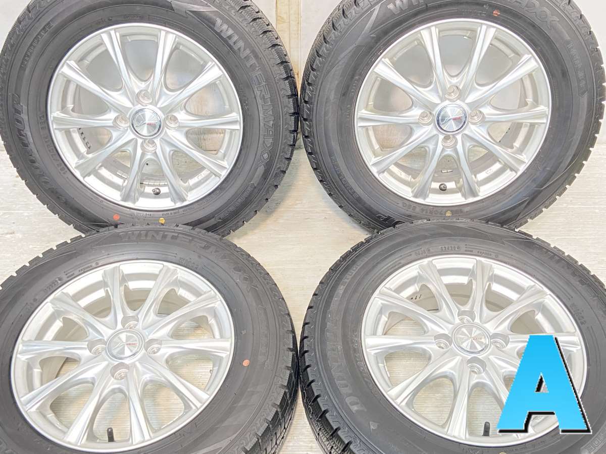 185/70R14 ダンロップ ウィンターマックス WM02 　 ジョーカー 14x5.5 45 100-4穴 中古タイヤ スタッドレスタイヤ ホイールセット 4本セット