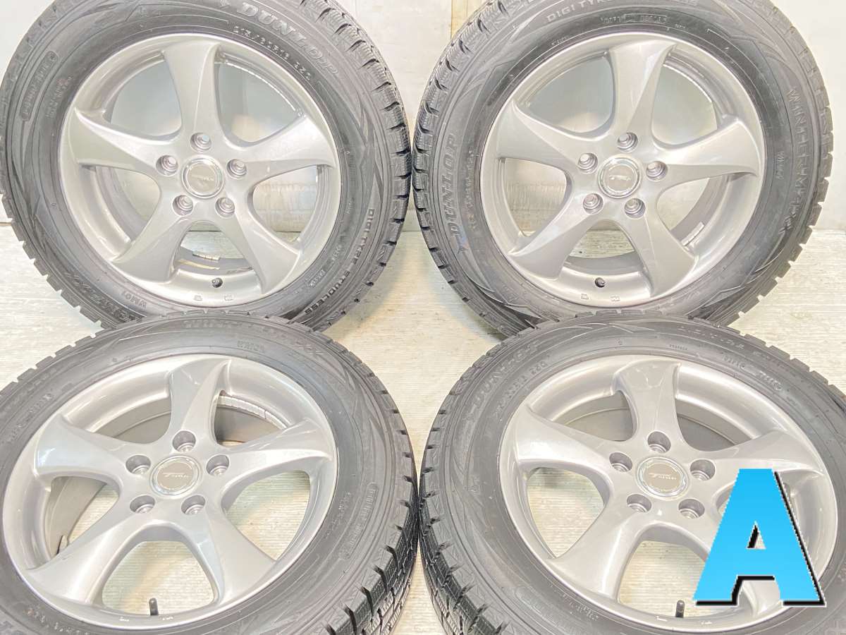 215/60R16 ダンロップ ウィンターマックス WM01 TOPRUN 16x6.5 54 114.3-5穴 中古タイヤ スタッドレスタイヤ ホイールセット 4本セット