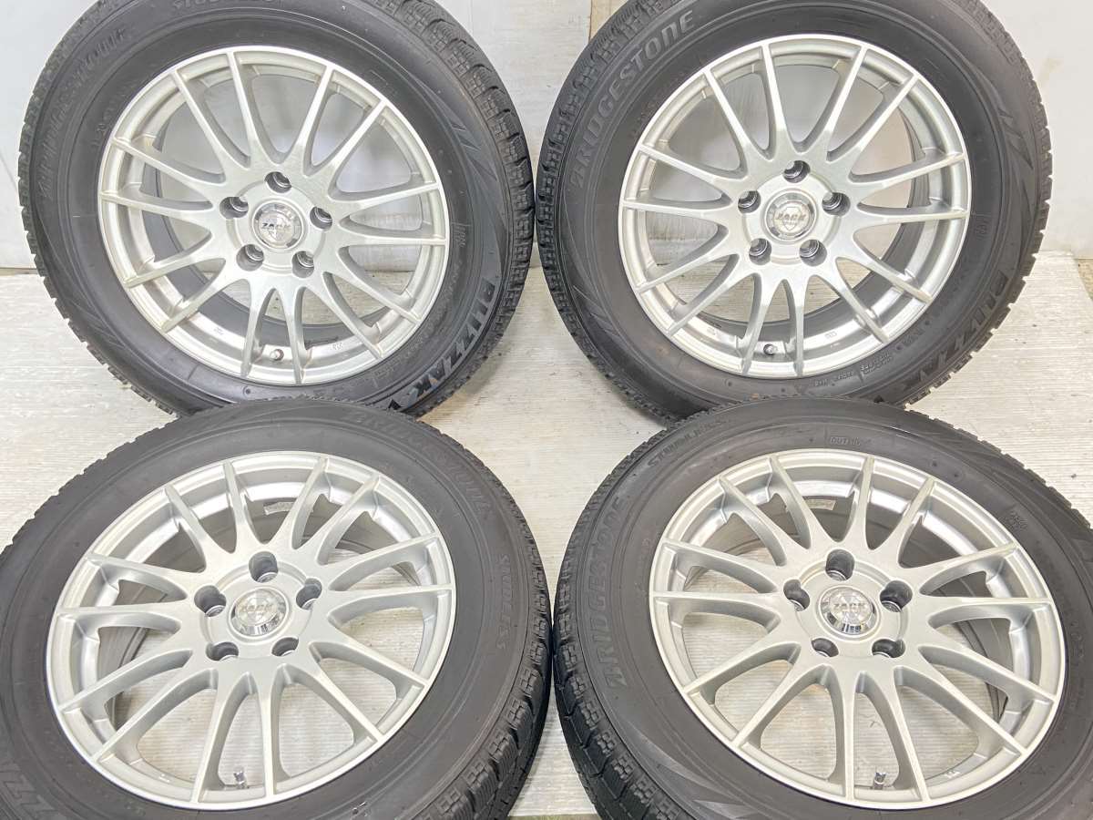 205/60R16 ブリヂストン ブリザック VRX 　 ZACK 16x6.5 35 114.3-5穴 中古タイヤ スタッドレスタイヤ ホイールセット 4本セット