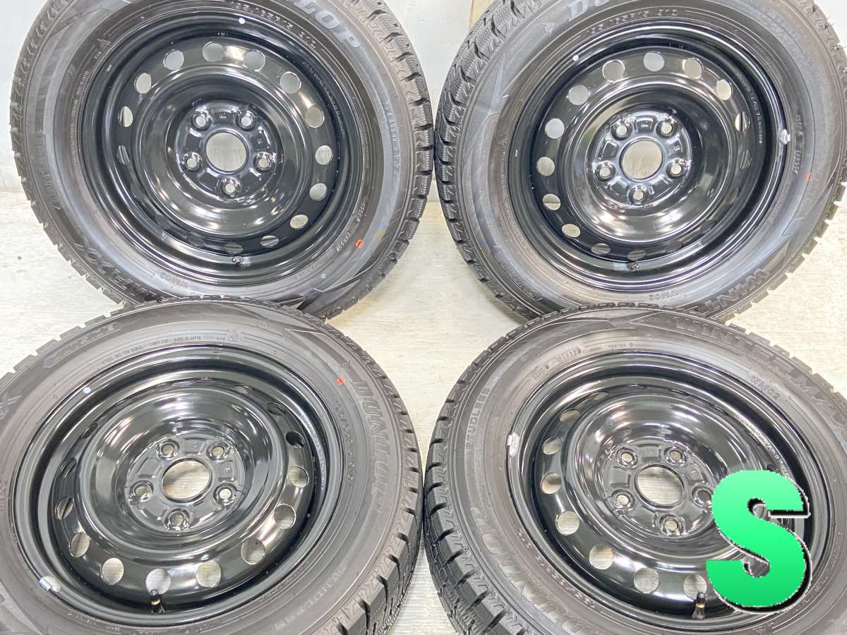 195/65R15 ダンロップ ウィンターマックス WM02 トヨタ純正 15x6.0 114.3-5穴 中古タイヤ スタッドレスタイヤ ホイールセット 4本セット