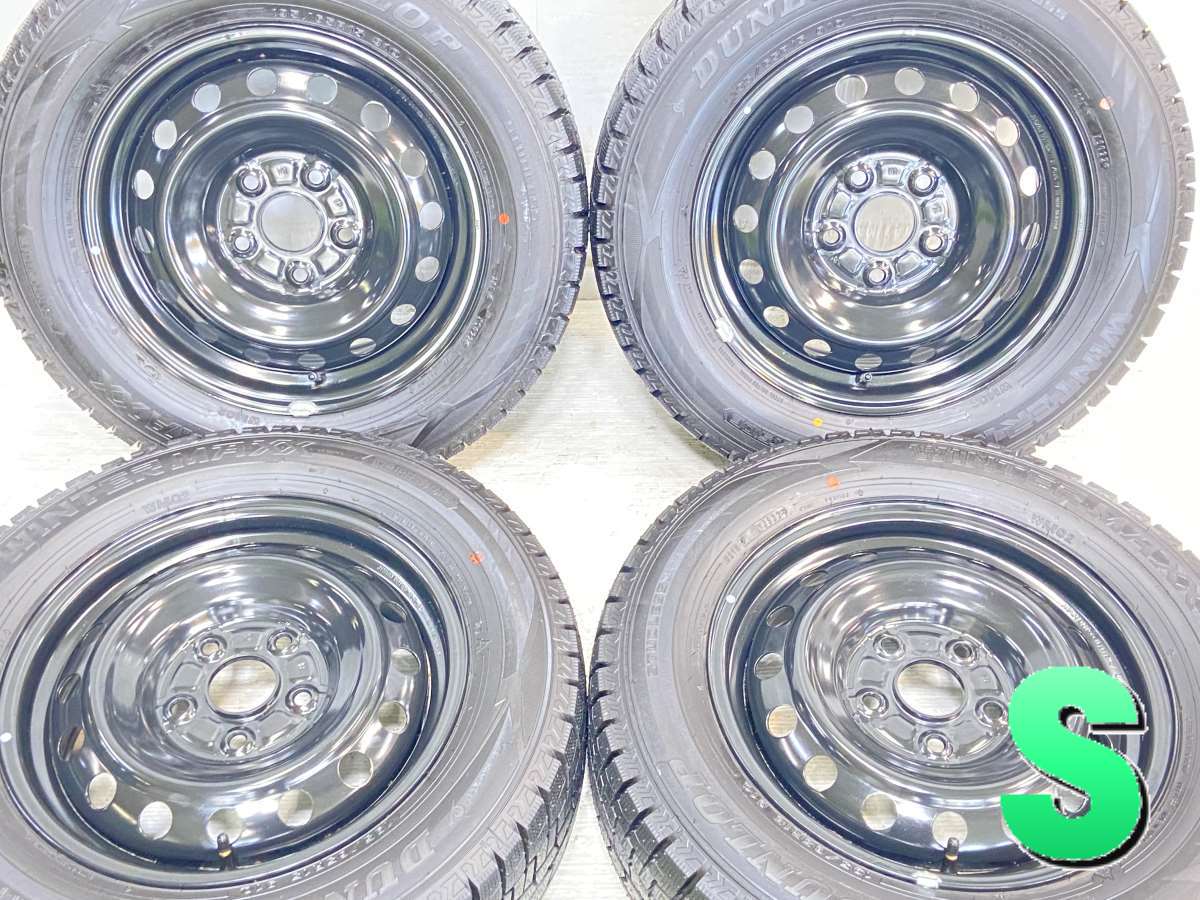 195/65R15 ダンロップ ウィンターマックス WM02 トヨタ純正 15x6.0 114.3-5穴 中古タイヤ スタッドレスタイヤ ホイールセット 4本セット