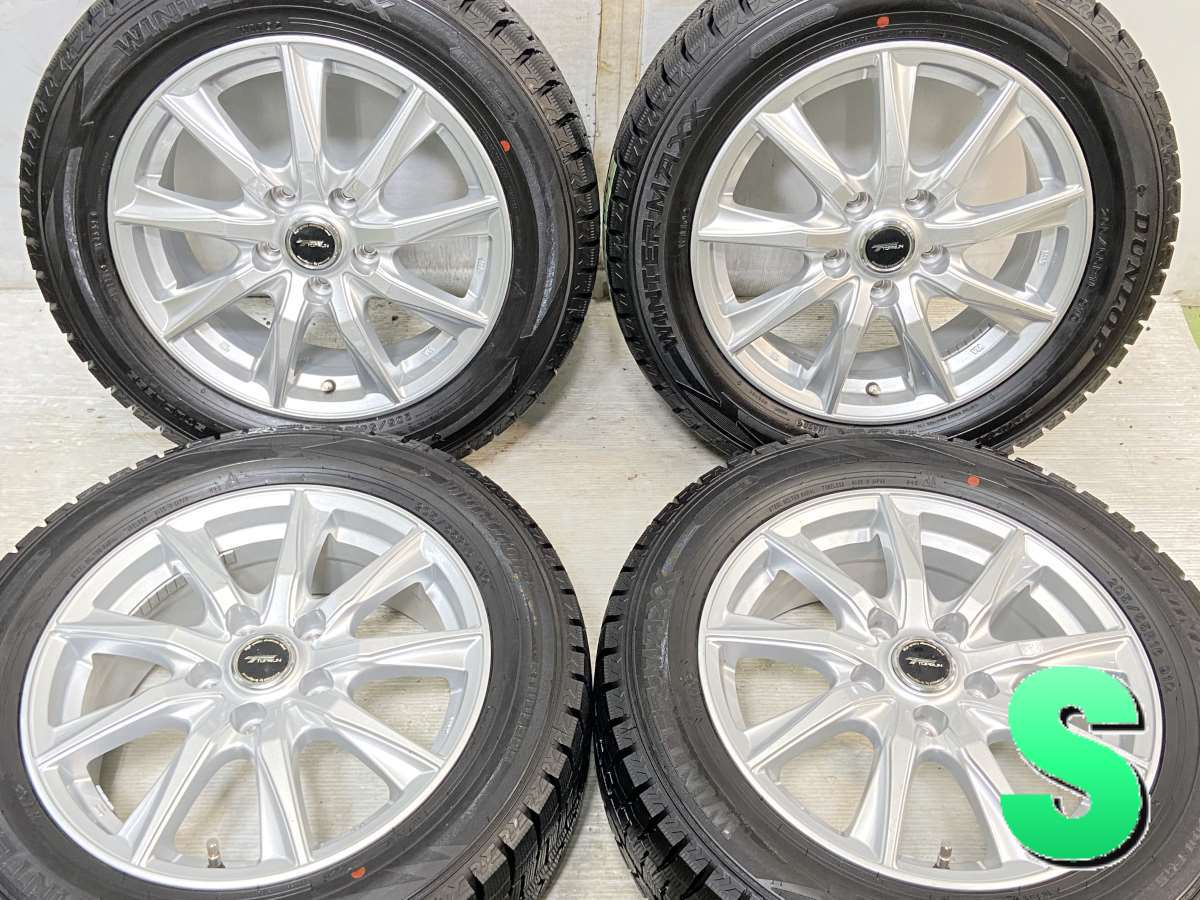 205/55R16 ダンロップ ウィンターマックス WM02 　 トップラン 16x6.5 40 114.3-5穴 中古タイヤ スタッドレスタイヤ ホイールセット 4本セット