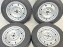 155/80R14 88/86 LT ダンロップ ウィンターマックス SV01 　 TOPY E45 14x5.0 100-4穴 中古タイヤ スタッドレスタイヤ ホイールセット 4本セット