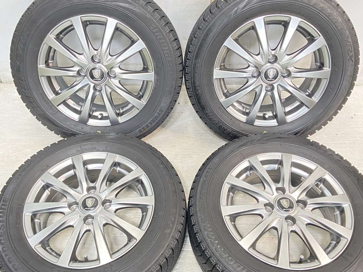 175/65R14 ブリヂストン ブリザック VRX 　 マナレイスポーツ FS 14x5.5 38 100-4穴 中古タイヤ スタッドレスタイヤ ホイールセット 4本セット