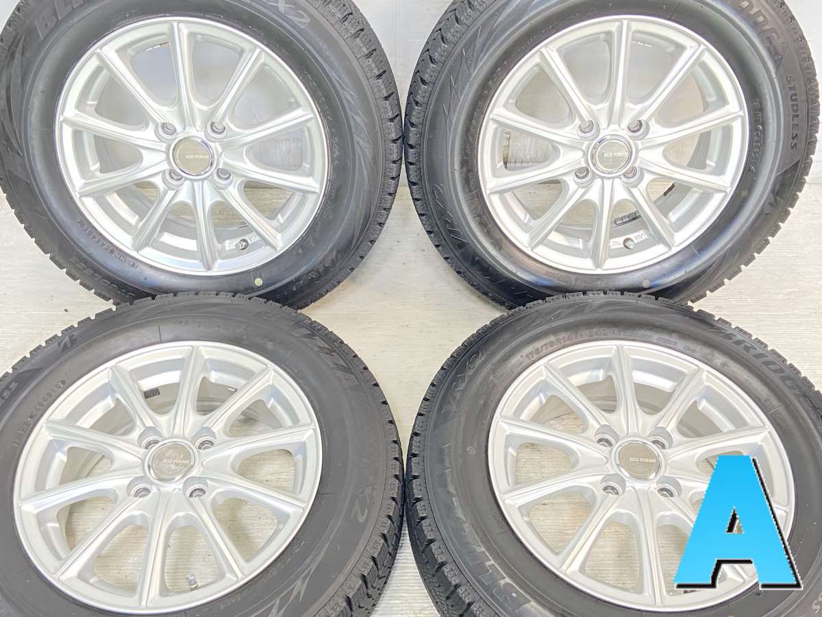 175/70R14 ブリヂストン ブリザック VRX2 　 ECOFORME 14x5.5 45 100-4穴 中古タイヤ スタッドレスタイヤ ホイールセット 4本セット