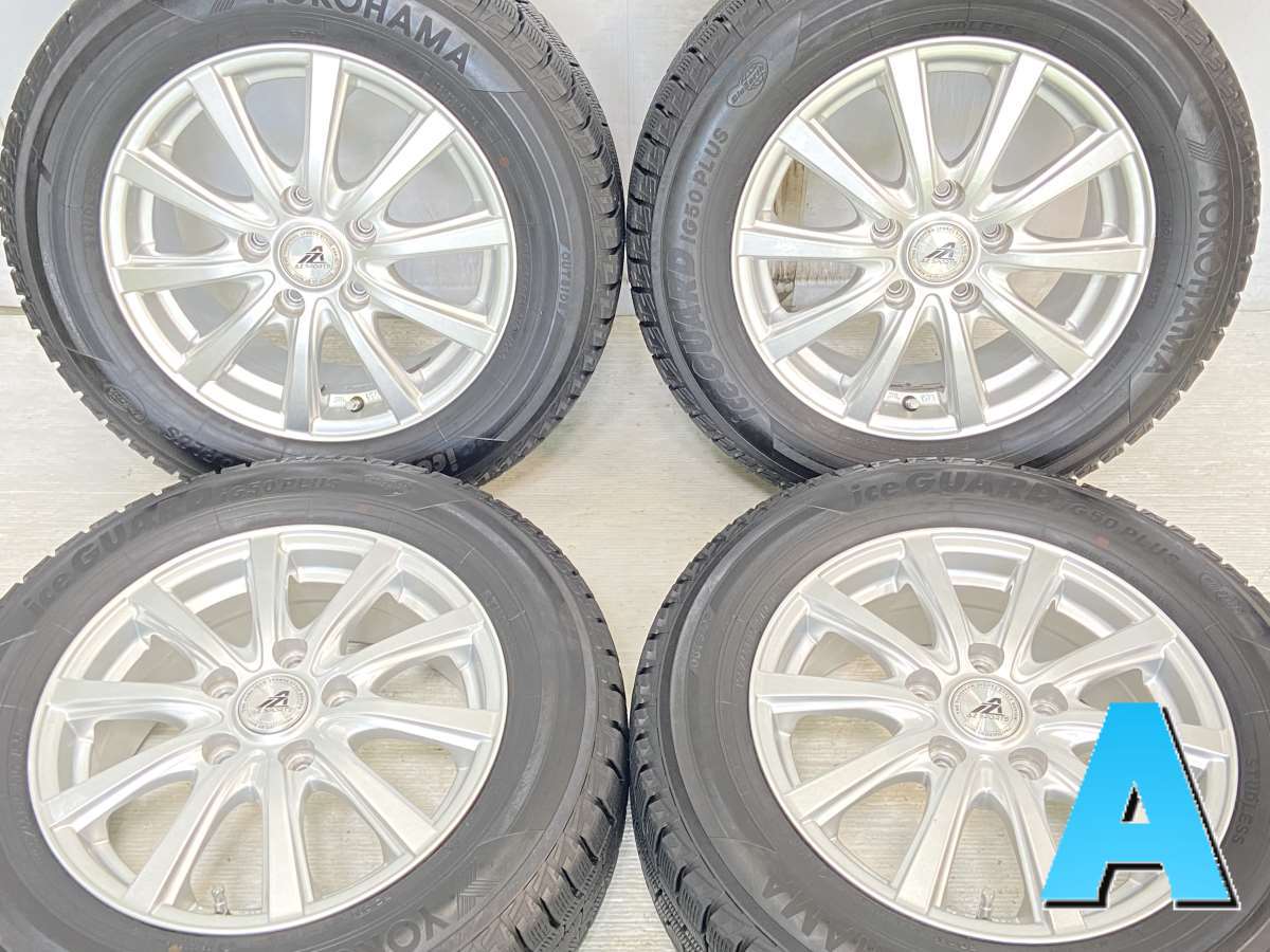 195/65R15 ヨコハマ アイスガード iG50 PLUS 　 AZ SPORTS 15x6.0 50 114.3-5穴 中古タイヤ スタッドレスタイヤ ホイールセット 4本セット