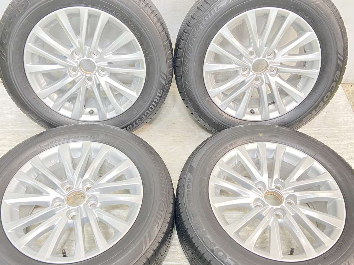 215/60R16 ブリヂストン エコピア NH100 トヨタ純正 16x7.0 40 114.3-5穴 中古タイヤ サマータイヤ ホイールセット 4本セット