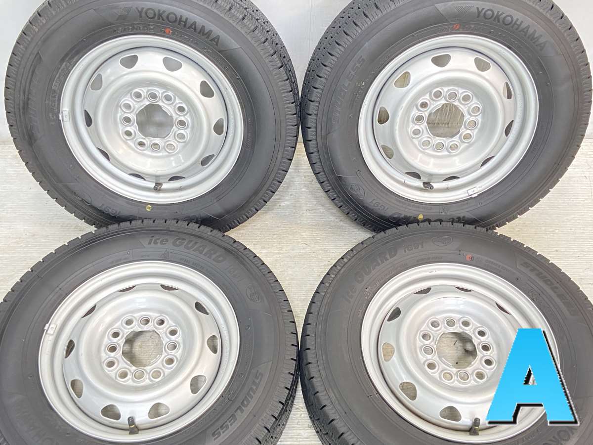 145/80R12 80/78LT ヨコハマ アイスガード iG91 　 WD 12x4.0 100/110/114.3-4穴 中古タイヤ スタッドレスタイヤ ホイールセット 4本セット