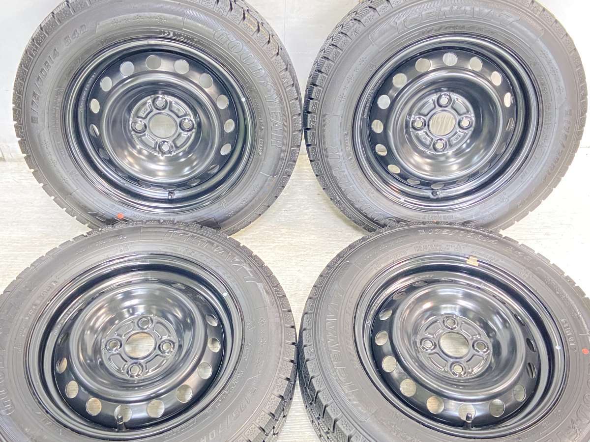 175/70R14 グッドイヤー アイスナビ 7 トヨタ純正 14x5.5 100-4穴 中古タイヤ スタッドレスタイヤ ホイールセット 4本セット