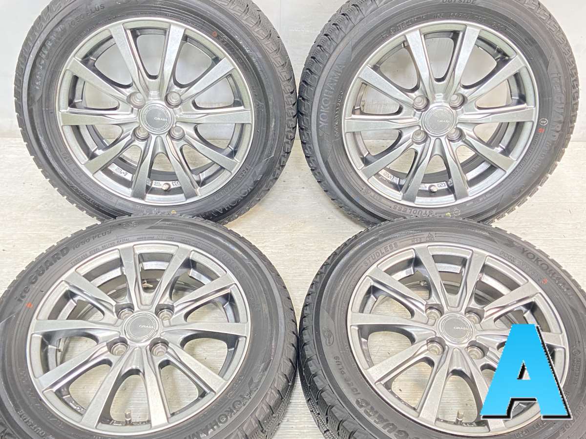 165/65R14 ヨコハマ アイスガード iG50 PLUS 　 GRASS 14x5.0 39 100-4穴 中古タイヤ スタッドレスタイヤ ホイールセット 4本セット