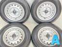 145/80R12 80/78LT ダンロップ エナセーブ VAN01 ダイハツ純正 12x4.0 100-4穴 中古タイヤ サマータイヤ ホイールセット 4本セット