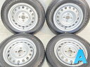 155/80R14 88/86LT ダンロップ エナセーブ VAN01 　 AL 14x5.0 100-4穴 中古タイヤ サマータイヤ ホイールセット 4本セット