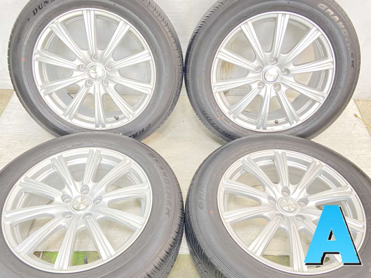 225/60R18 ダンロップ グラントレック ST30 　 ジョーカー 18x7.5 53 114.3-5穴 中古タイヤ サマータイヤ ホイールセット 4本セット