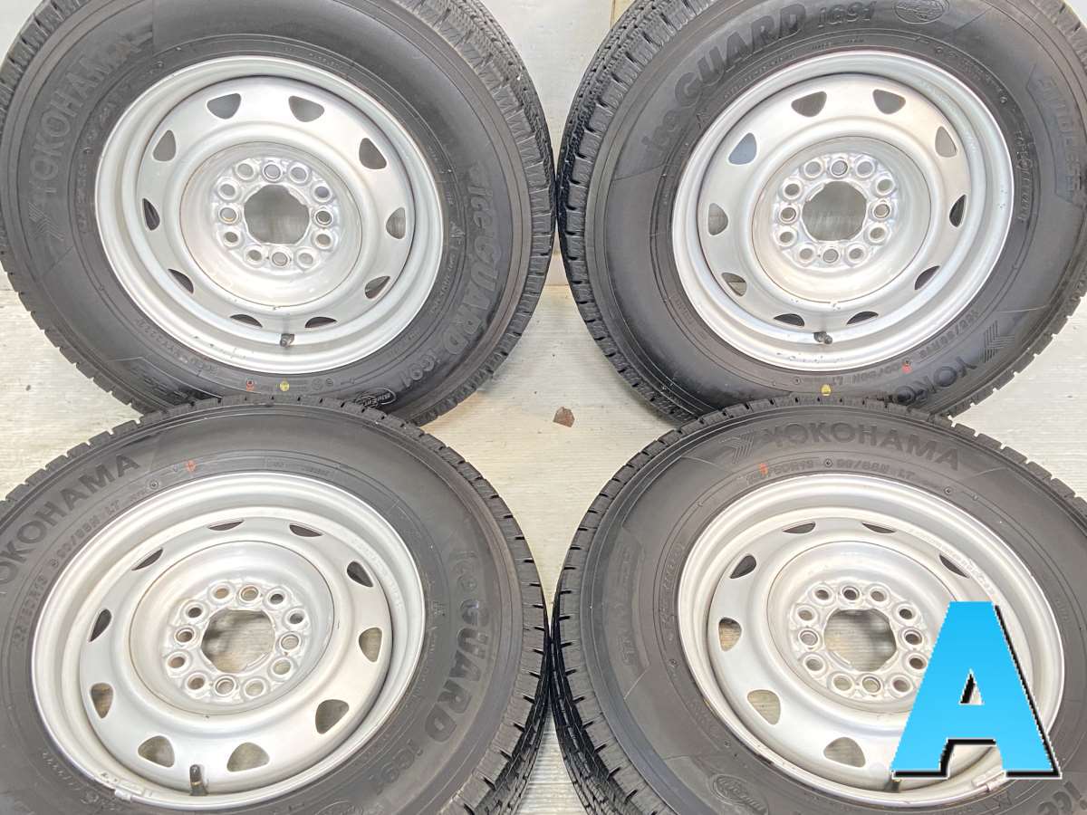 165/80R13 90/88LT ヨコハマ アイスガード iG91 　 LZ 13x5.0 100/110/114.3-4穴 中古タイヤ スタッドレスタイヤ ホイールセット 4本セット