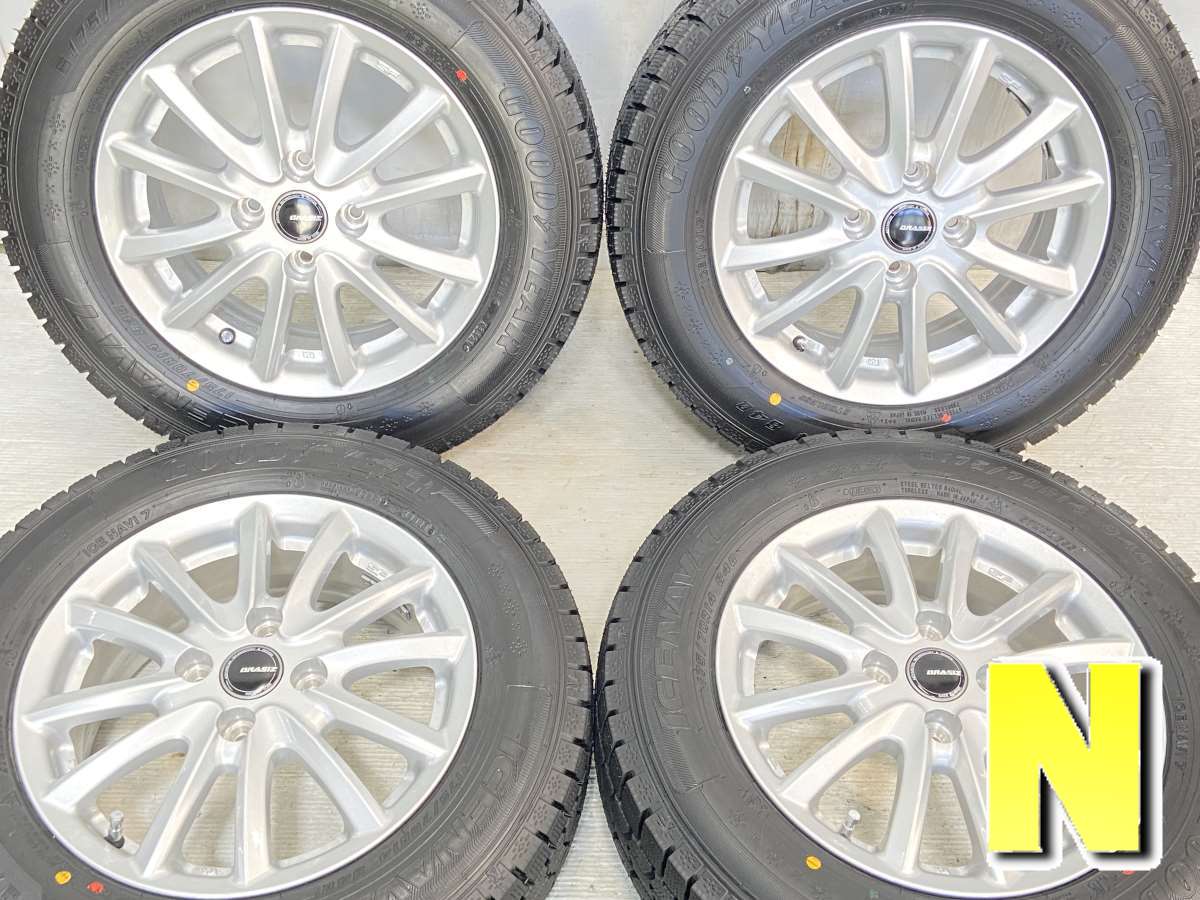 175/70R14 グッドイヤー アイスナビ 7 　 ORASLZ 14x5.5 45 100-4穴 中古タイヤ スタッドレスタイヤ ホイールセット 4本セット