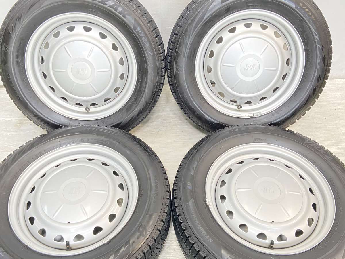 195/65R15 ブリヂストン ブリザック VRX2 　 JECT AP 15x6.0 100/114.3-5穴 中古タイヤ スタッドレスタイヤ ホイールセット 4本セット