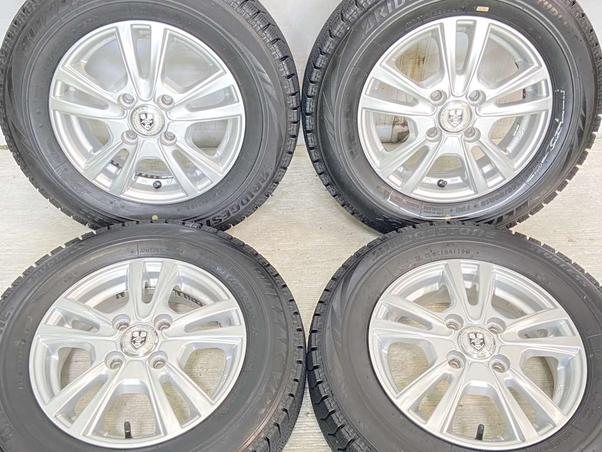 145/80R13 ブリヂストン ブリザック VRX 　 ジョーカー 13x4.0 43 100-4穴 中古タイヤ スタッドレスタイヤ ホイールセット 4本セット