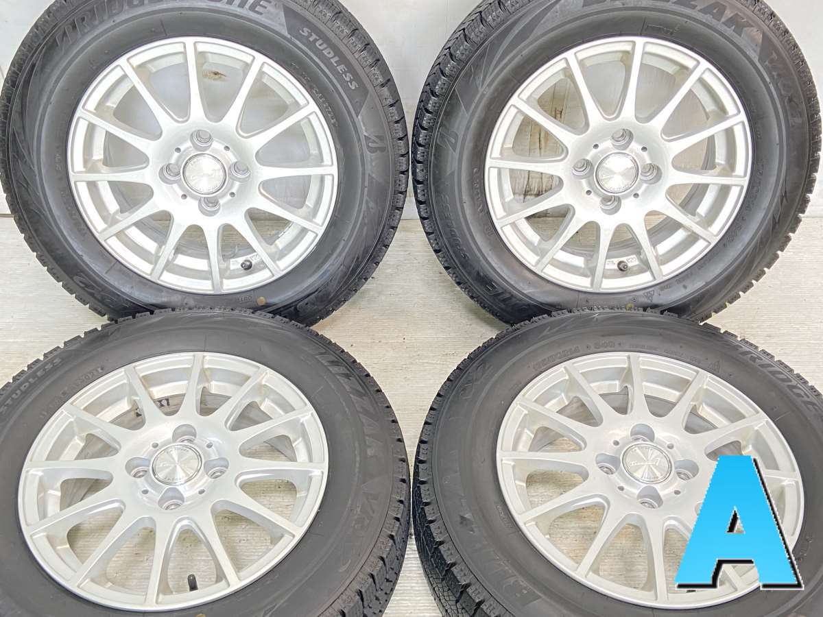 175/70R14 ブリヂストン ブリザック VRX2 　 ラ・ストラーダ 14x5.5 42 100-4穴 中古タイヤ スタッドレスタイヤ ホイールセット 4本セット