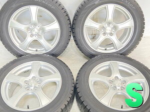 205/55R16 ダンロップ ウィンターマックス WM02 　 VIOLENTO 16x6.5 48 100-5穴 中古タイヤ スタッドレスタイヤ ホイールセット 4本セット