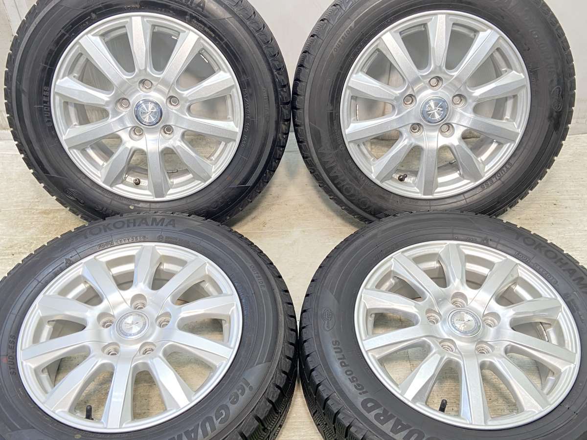 195/65R15 ヨコハマ アイスガード iG50 PLUS 　 JOKER 15x6.0 53 114.3-5穴 中古タイヤ スタッドレスタイヤ ホイールセット 4本セット