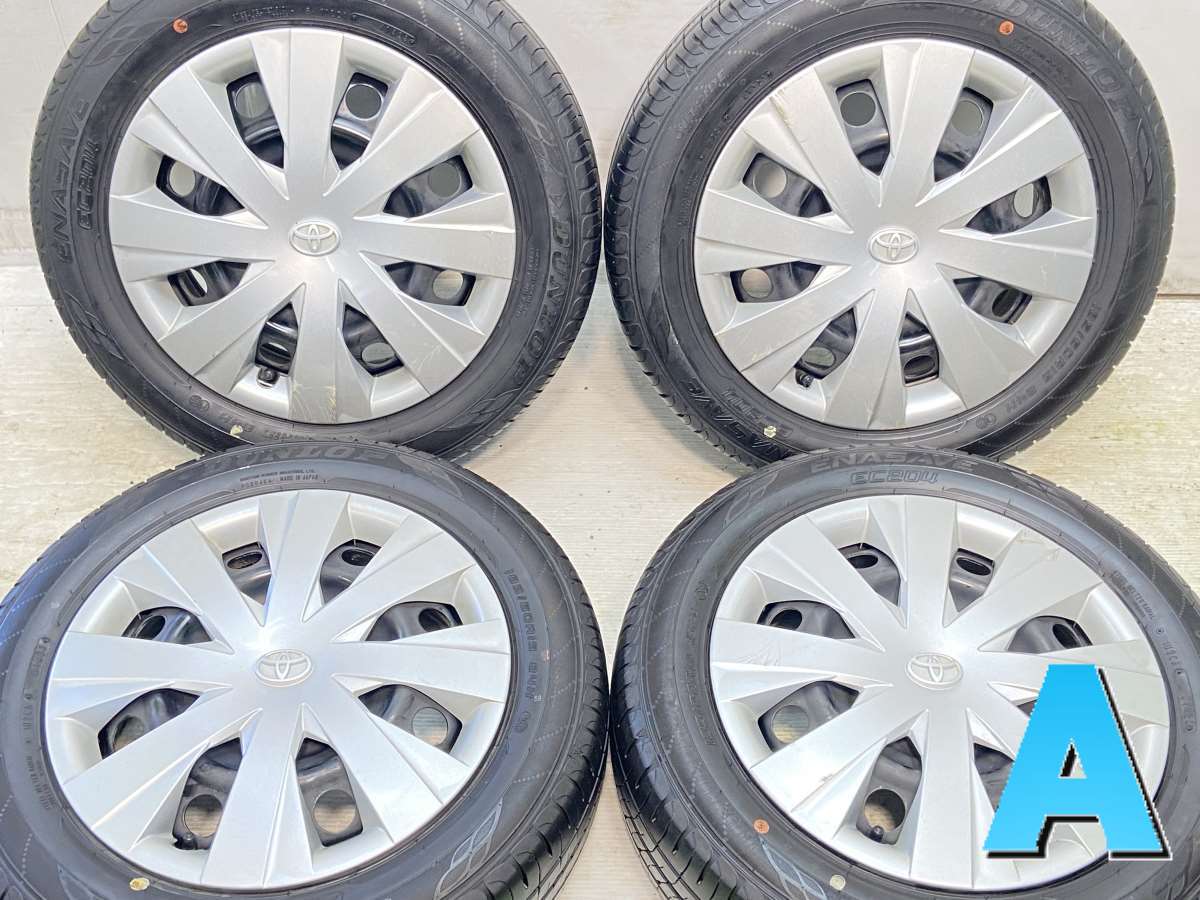 185/60R15 ダンロップ エナセーブ EC204 トヨタ純正 15x5.5 100-4穴 中古タイヤ サマータイヤ ホイールセット 4本セット