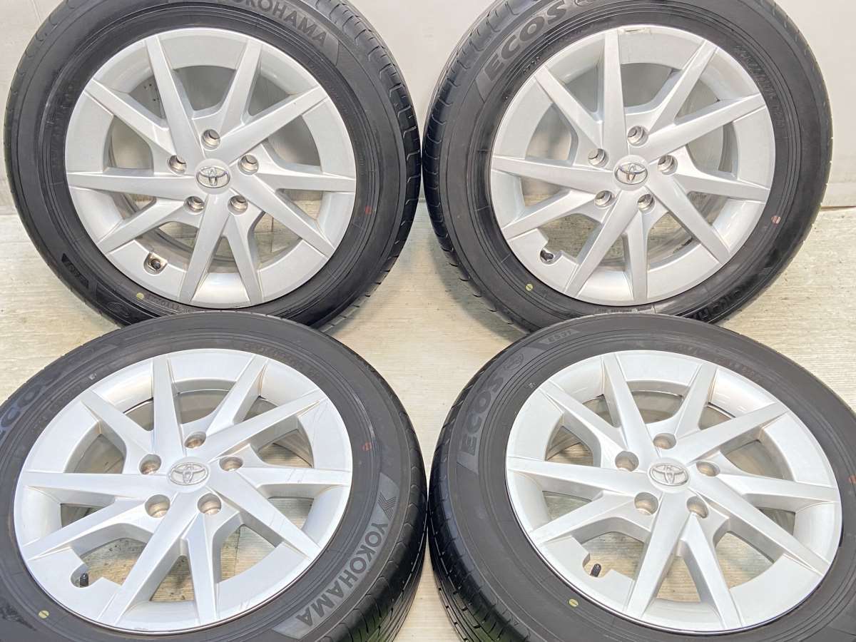 205/60R16 ヨコハマ エコス ES31 トヨタ純正 16x6.5 39 114.3-5穴 中古タイヤ サマータイヤ ホイールセット 4本セット