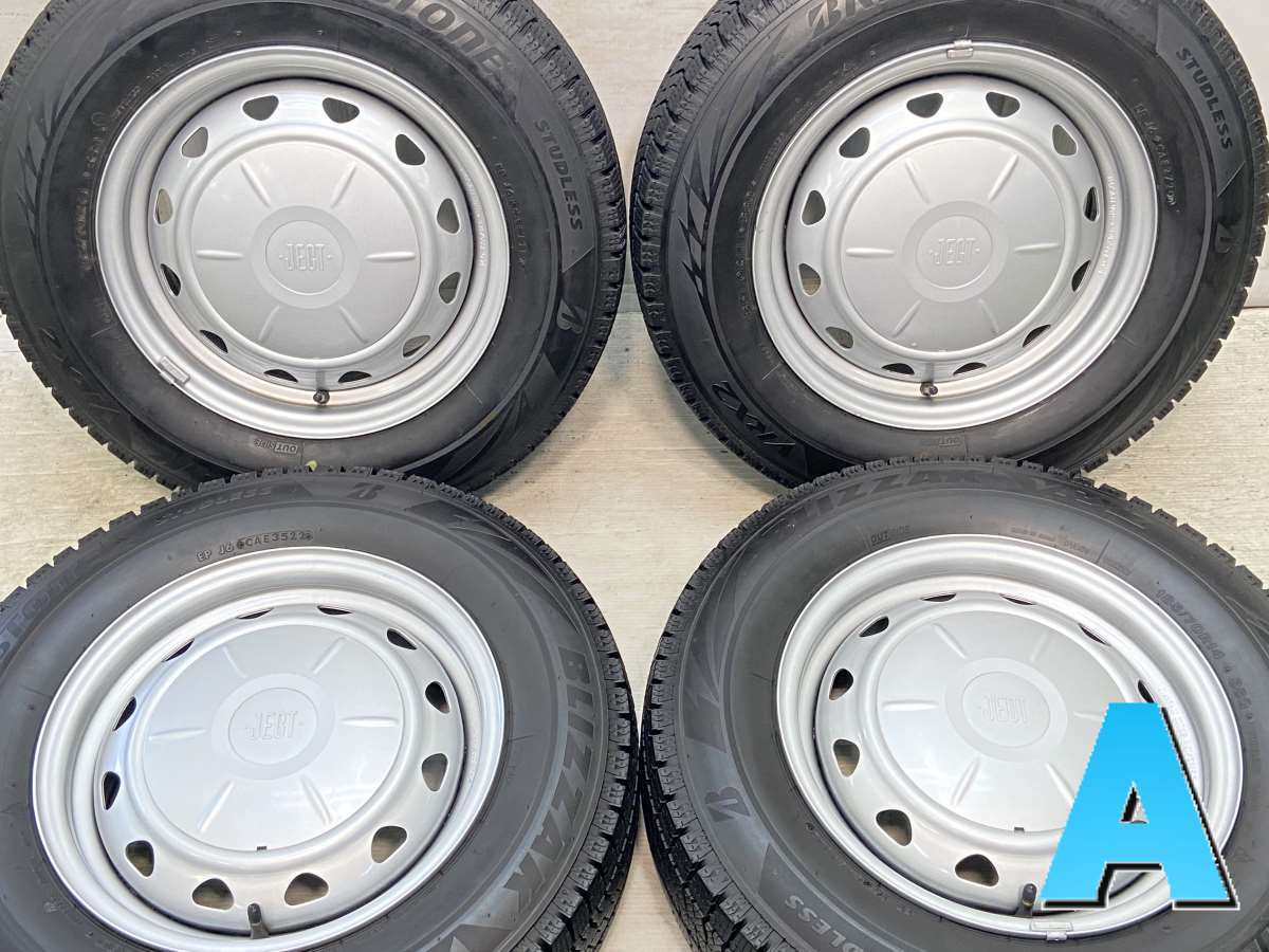 185/70R14 ブリヂストン ブリザック VRX2 　 JECT VK 14x5.5 100/114.3-4穴 中古タイヤ スタッドレスタイヤ ホイールセット 4本セット