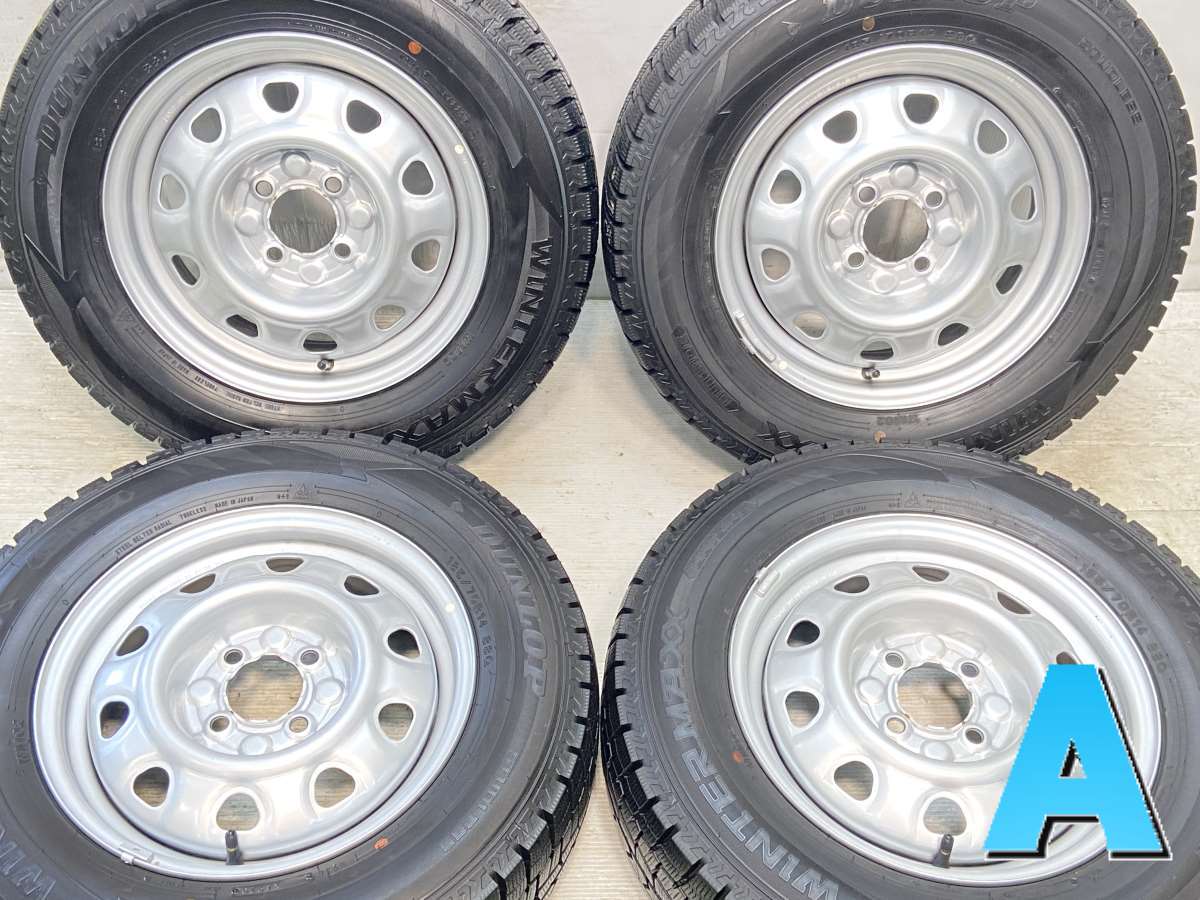 185/70R14 ダンロップ ウィンターマックス WM02 　 TOPY M47A 14x5.0 100-4穴 中古タイヤ スタッドレスタイヤ ホイールセット 4本セット