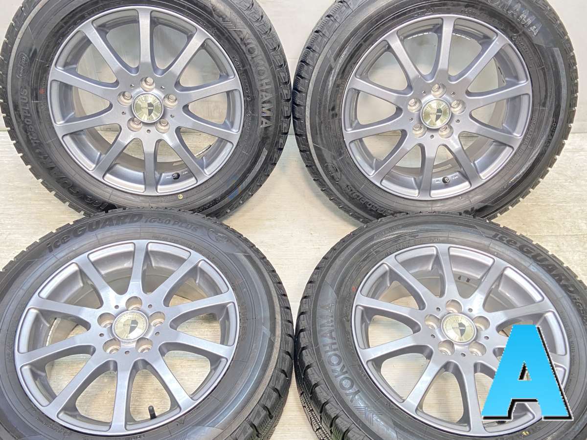 195/65R15 ヨコハマ アイスガード iG50 PLUS 　 FOUR FORCE 15x6.0 45 100-5穴 中古タイヤ スタッドレスタイヤ ホイールセット 4本セット