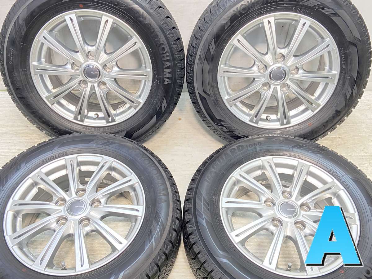 195/65R15 ヨコハマ アイスガード iG60 　 MILLOUS 15x6.0 53 114.3-5穴 中古タイヤ スタッドレスタイヤ ホイールセット 4本セット