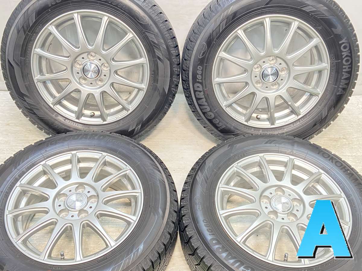 195/65R15 ヨコハマ アイスガード iG60 　 RAVRION LUMIERE 15x6.0 43 100-5穴 中古タイヤ スタッドレスタイヤ ホイールセット 4本セット