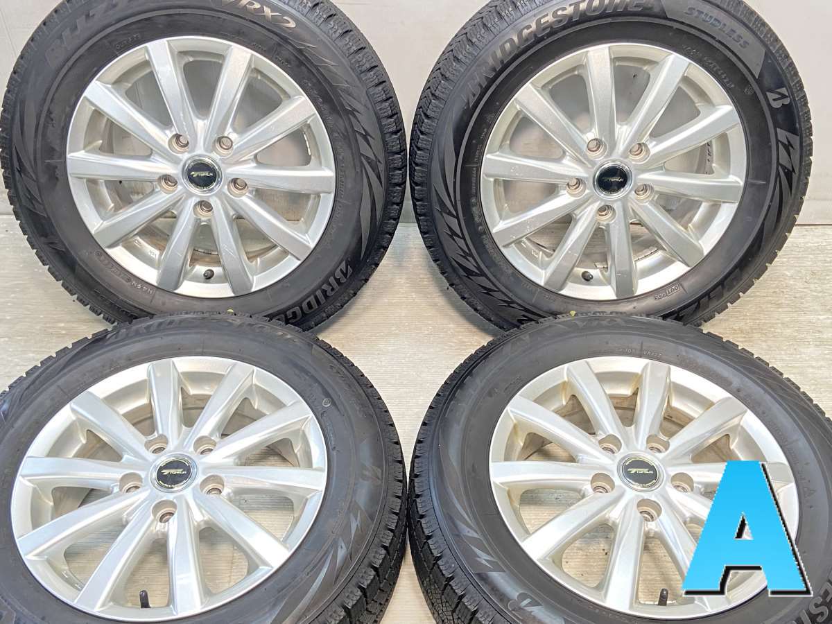 18年製造 中古スタッドレスタイヤ/鉄チン4本セット 195/65r15