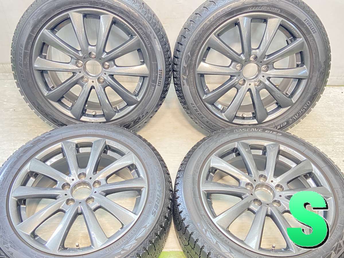 225/50R17 トーヨータイヤ オブザーブ GIZ2 　 チームスパルコ 17x7.5 48 112-5穴 中古タイヤ スタッドレスタイヤ ホイールセット 4本セット