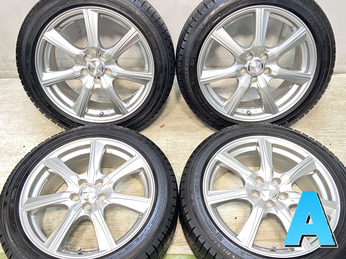 205/50R17 ダンロップ ウィンターマックス 03 　 PRD 17x7.0 48 100-5穴 中古タイヤ スタッドレスタイヤ ホイールセット 4本セット
