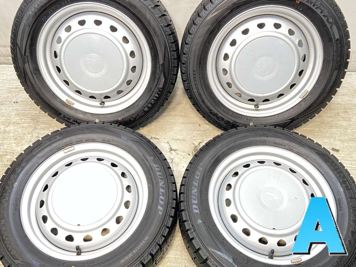 185/65R15 ダンロップ ウィンターマックス WM02 　 キャロウィン S7 15x5.5 100/114.3-4穴 中古タイヤ スタッドレスタイヤ ホイールセット 4本セット