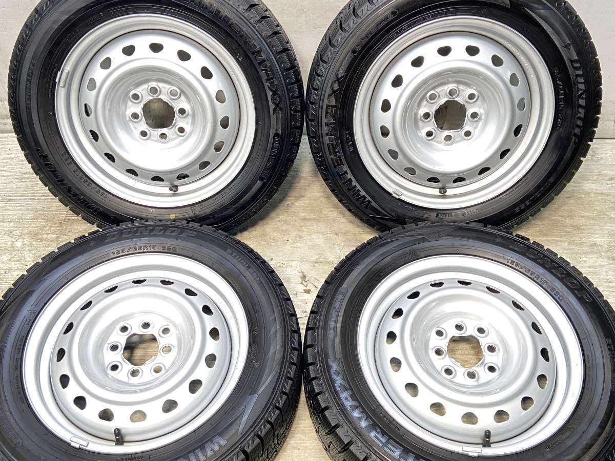 185/65R15 ダンロップ ウィンターマックス WM02 　 S7 15x5.5 100/114.3-4穴 中古タイヤ スタッドレスタイヤ ホイールセット 4本セット