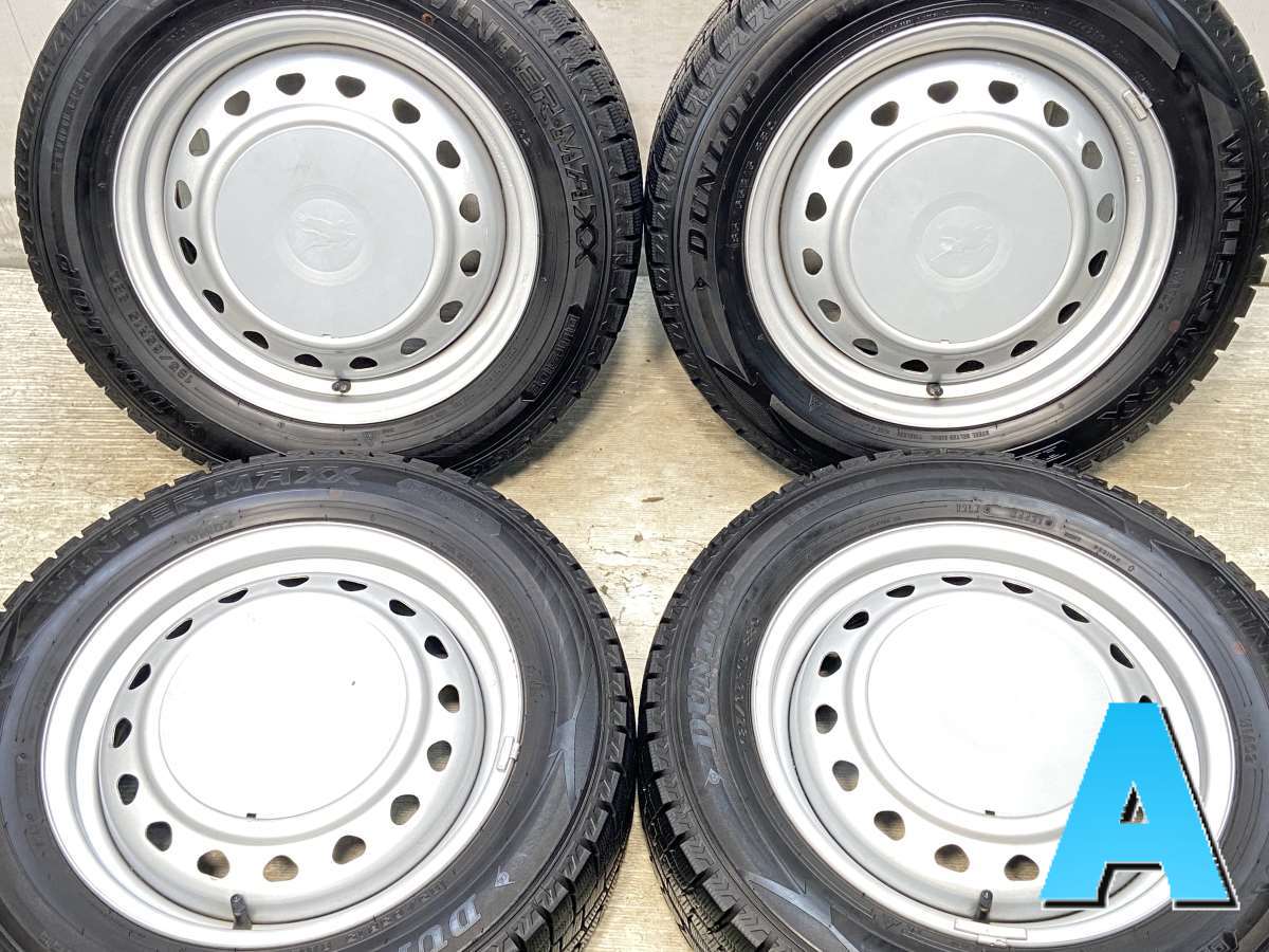 185/65R15 ダンロップ ウィンターマックス WM02 　 キャロウィン S7 15x5.5 100/114.3-4穴 中古タイヤ スタッドレスタイヤ ホイールセット 4本セット