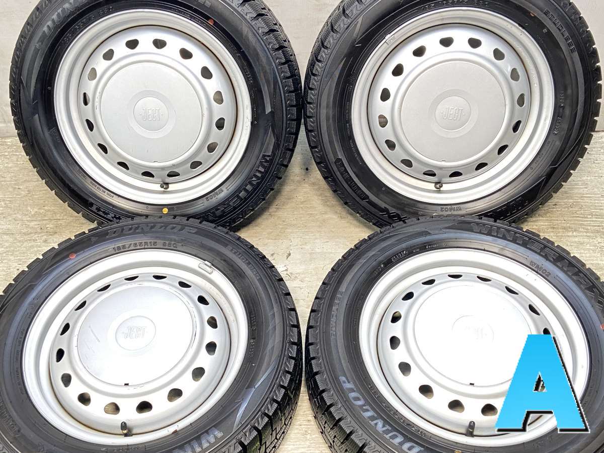 185/65R15 ダンロップ ウィンターマックス WM02 　 JECT 15x5.5 100/114.3-4穴 中古タイヤ スタッドレスタイヤ ホイールセット 4本セット